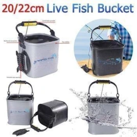 Кан рыболовный ERAFISHING (квадратный) 24х24 см Черный